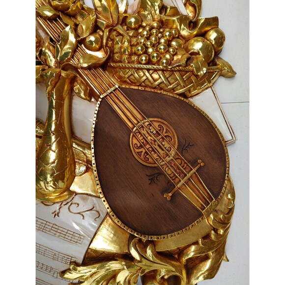 30" Vintage ©1971 Syroco Inc Bluegrass Music Mandolin Wall Decor Mold #7236 - Picture 1 of 8